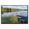 Designart - Beautiful Swedish September Lake - Landscape Photography Canvas Print in Black Frame